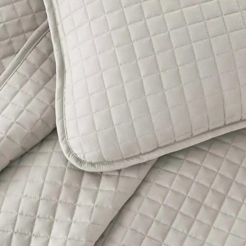Southshore Fine Linens Oversized Lightweight 3 Pc Quilt Set Off White Full/Queen